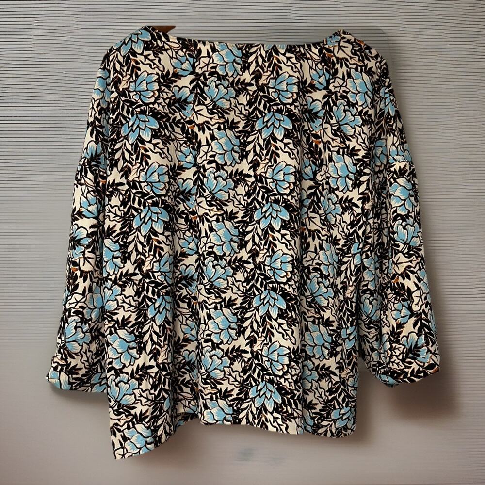 Elizabeth and James Floral Print Blouse Size XL Boho Cottagecore Peasant